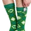 Tipsy Elves Men's Argyle Clover Socks With Pockets