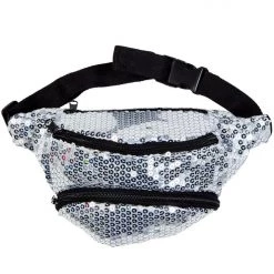 Tipsy Elves Spring Silver Sequin Fanny Pack