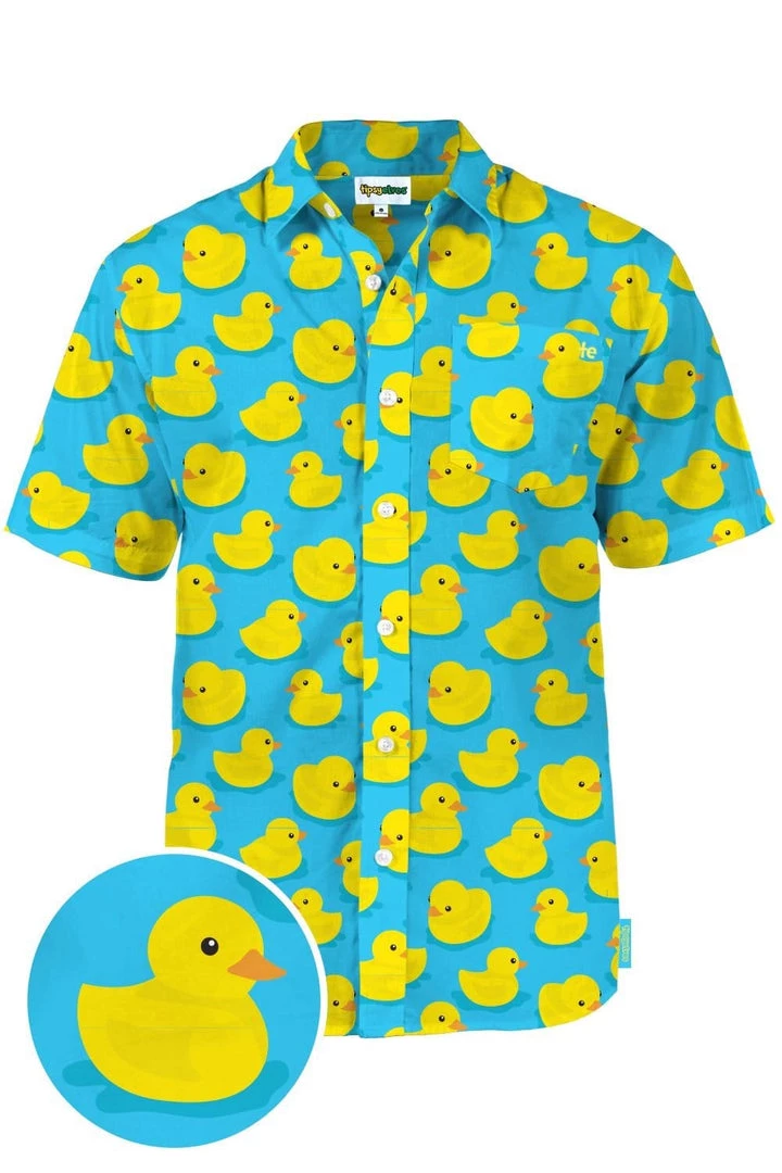 Tipsy Elves Men's Rubber Ducky Hawaiian Shirt 1 Tipsy Elves Men's Rubber Ducky Hawaiian Shirt