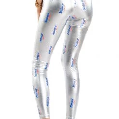 Tipsy Elves Women Natural Light Metallic Leggings