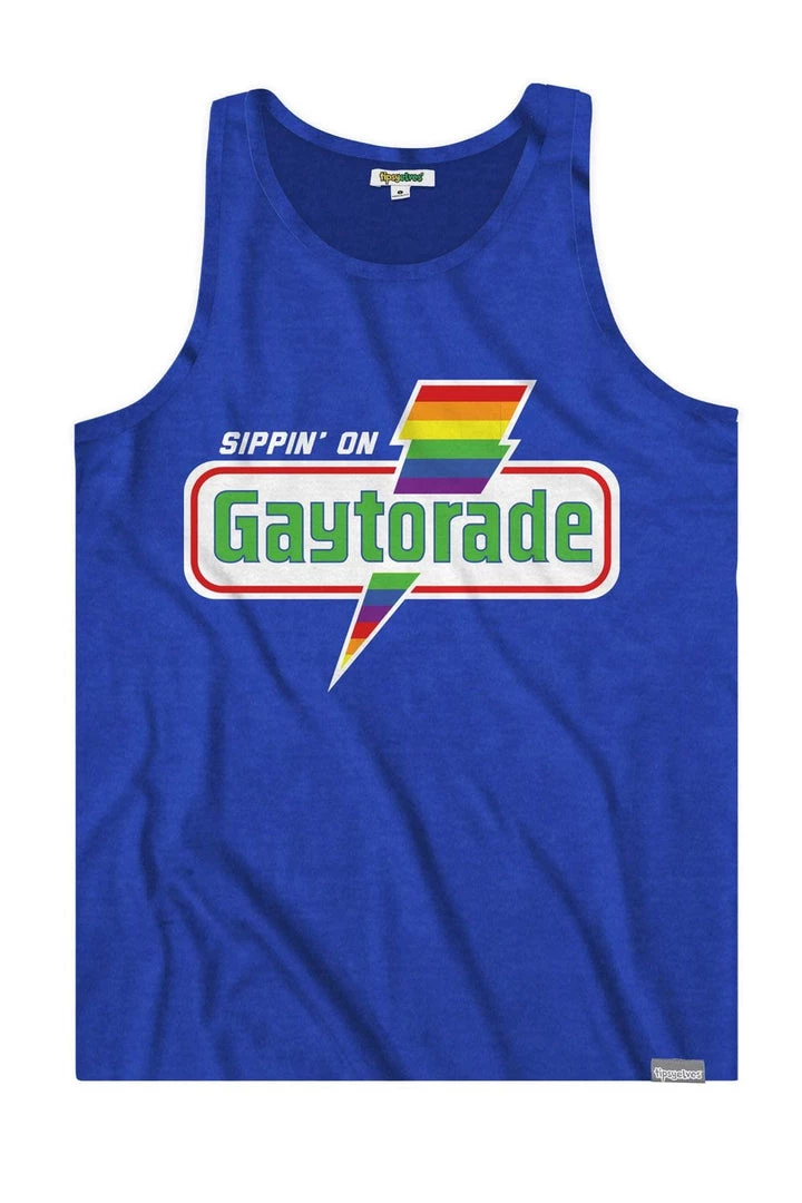 Tipsy Elves Sippin' On Gaytorade Tank Top - Men's Cut 1 Tipsy Elves Sippin' On Gaytorade Tank Top - Men's Cut