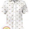 Tipsy Elves White Rainbow Button Down Shirt - Men's Cut