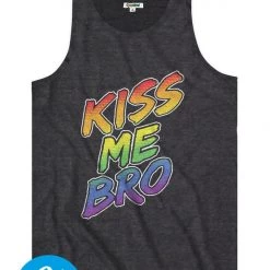 Tipsy Elves Kiss Me Bro Tank Top - Men's Cut