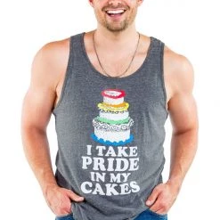 Tipsy Elves I Take Pride In My Cakes Tank Top - Men's Cut