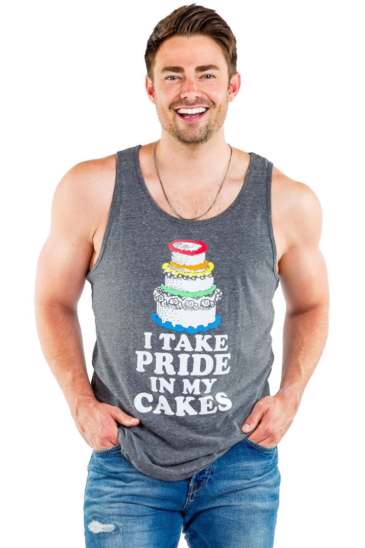 Tipsy Elves I Take Pride In My Cakes Tank Top - Men's Cut 2 Tipsy Elves I Take Pride In My Cakes Tank Top - Men's Cut