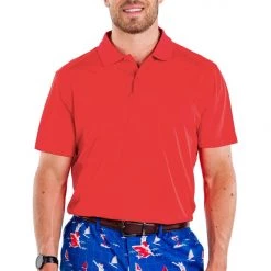 Tipsy Elves Men's Red Golf Polo 10 Tipsy Elves Men's Red Golf Polo
