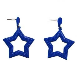 Tipsy Elves Women Patriotic Beaded Star Earrings