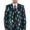 Tipsy Elves Men Forest Flex Blazer With Tie