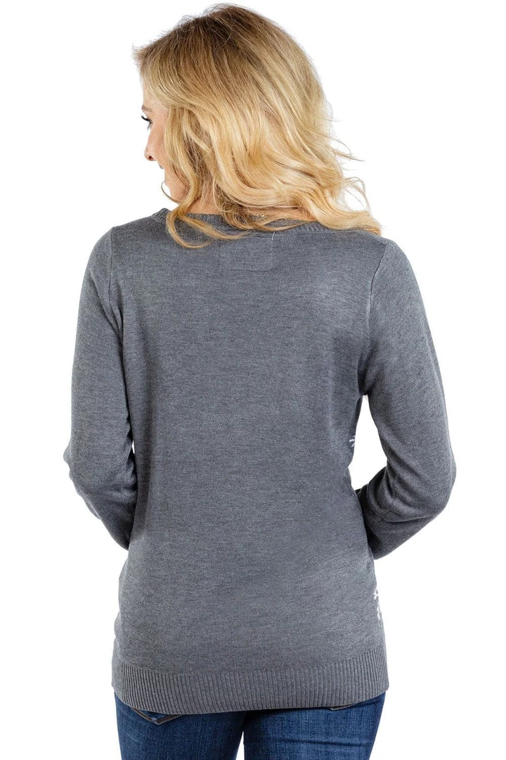 Tipsy Elves Women's Red Nose Santa Ugly Christmas Sweater 2 Tipsy Elves Women's Red Nose Santa Ugly Christmas Sweater