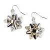 Tipsy Elves Silver Gift Bow Earrings Women