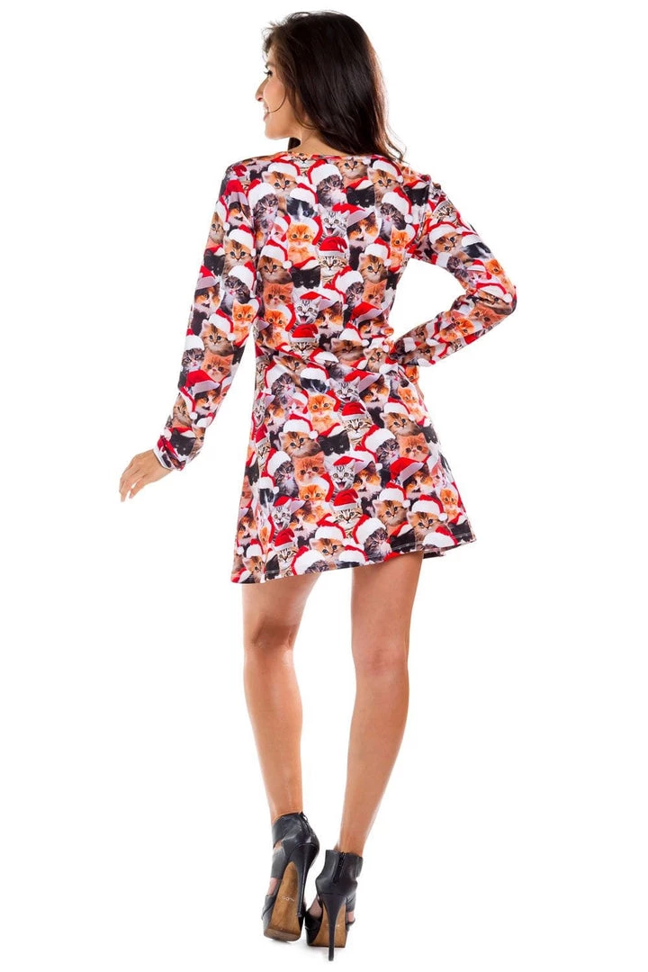 Tipsy Elves Women's Meowy Catmus Dress 4 Tipsy Elves Women's Meowy Catmus Dress