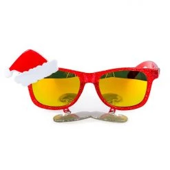 Tipsy Elves Santa Claus With Moustache Red Lens Sun-Staches
