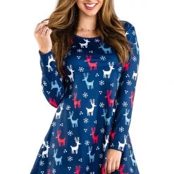 Tipsy Elves Women's Royal Reindeer Dress 5 Tipsy Elves Women's Royal Reindeer Dress