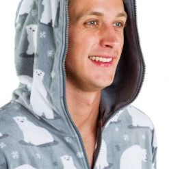 Tipsy Elves Men's Polar Bear Jumpsuit
