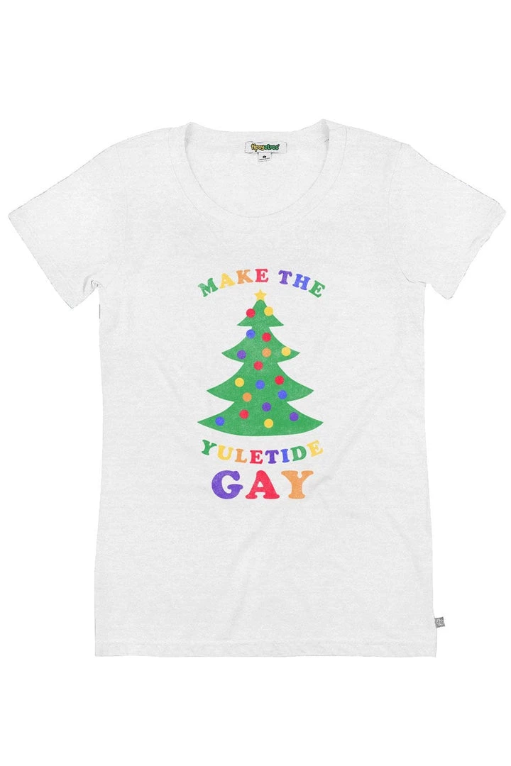 Tipsy Elves Women's Yule Tide Gay Tee 1 Tipsy Elves Women's Yule Tide Gay Tee
