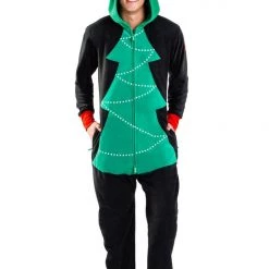 Tipsy Elves Men's Christmas Tree Toss Game Jumpsuit
