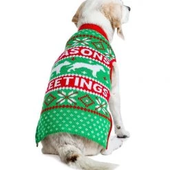Tipsy Elves Holidays & Occasions Seasons Greetings Dog Sweater