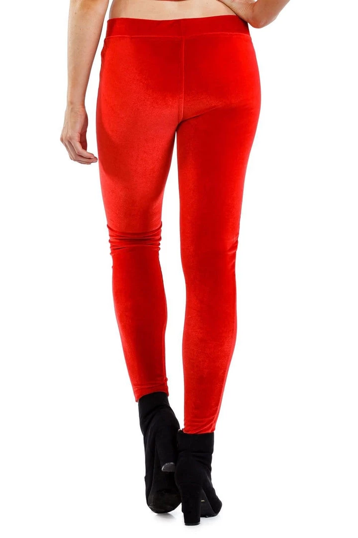 Tipsy Elves Red Velvet Leggings 2 Tipsy Elves Red Velvet Leggings
