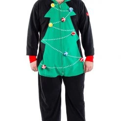 Tipsy Elves Men's Christmas Tree Toss Game Jumpsuit