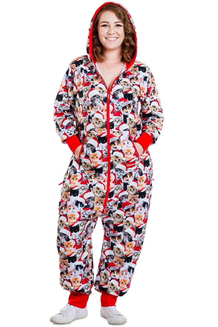 Tipsy Elves Women's Meowy Catmus Plus Size Jumpsuit 1 Tipsy Elves Women's Meowy Catmus Plus Size Jumpsuit