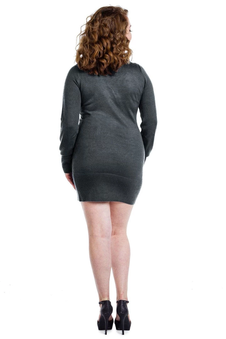 Tipsy Elves Women's Sequined Snowflake Plus Size Sweater Dress 3 Tipsy Elves Women's Sequined Snowflake Plus Size Sweater Dress