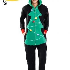 Tipsy Elves Men's Christmas Tree Toss Game Jumpsuit