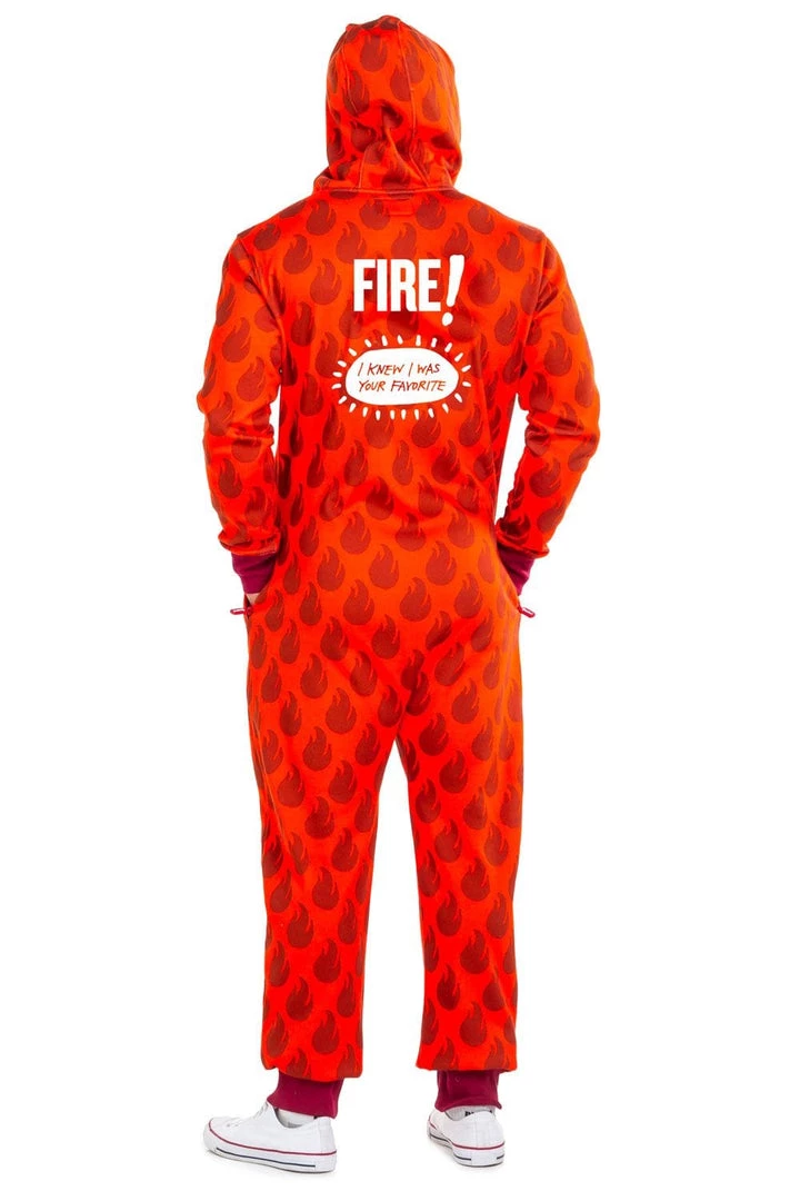 Tipsy Elves Men's Taco Bell Straight Fire Jumpsuit 2 Tipsy Elves Men's Taco Bell Straight Fire Jumpsuit