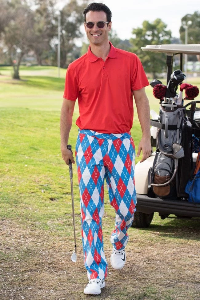 Tipsy Elves Men's Red Golf Polo 2 Tipsy Elves Men's Red Golf Polo