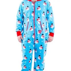 Tipsy Elves Men's Snowman Is An Island Big And Tall Jumpsuit