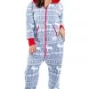 Tipsy Elves Women's Grey Moose Plus Size Jumpsuit
