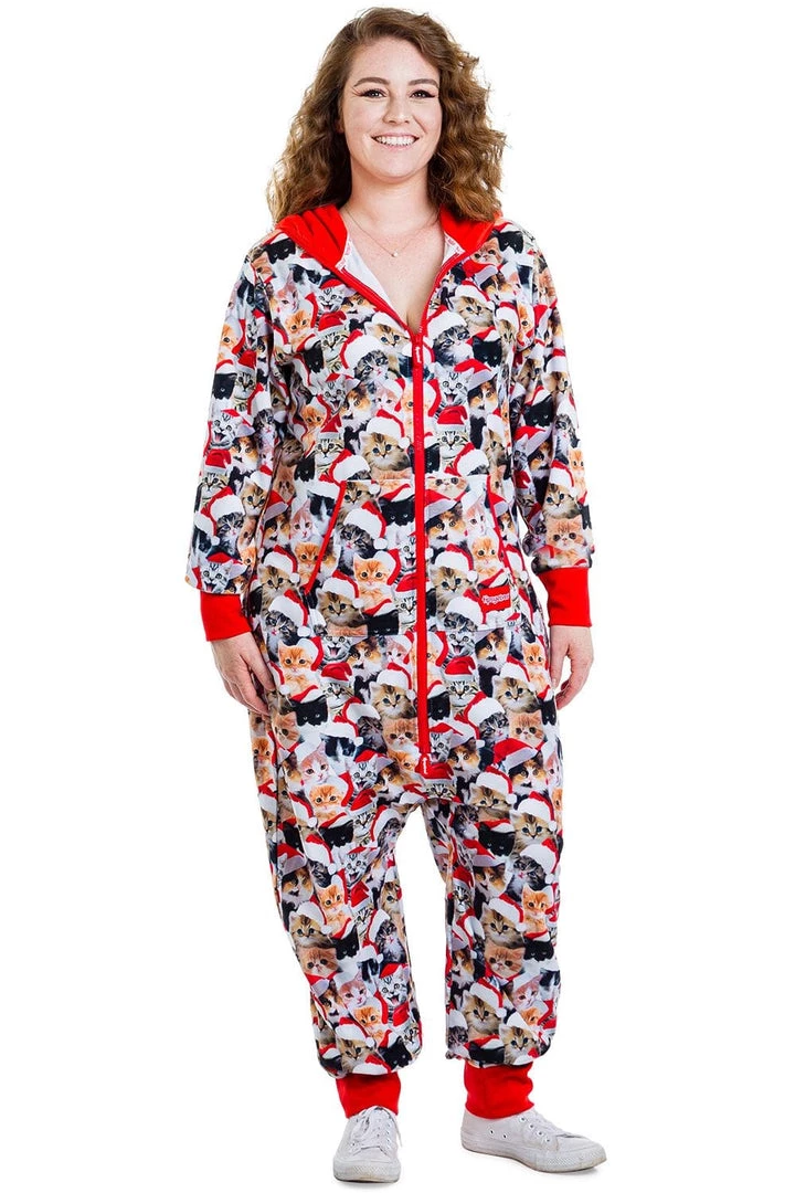 Tipsy Elves Women's Meowy Catmus Plus Size Jumpsuit 3 Tipsy Elves Women's Meowy Catmus Plus Size Jumpsuit