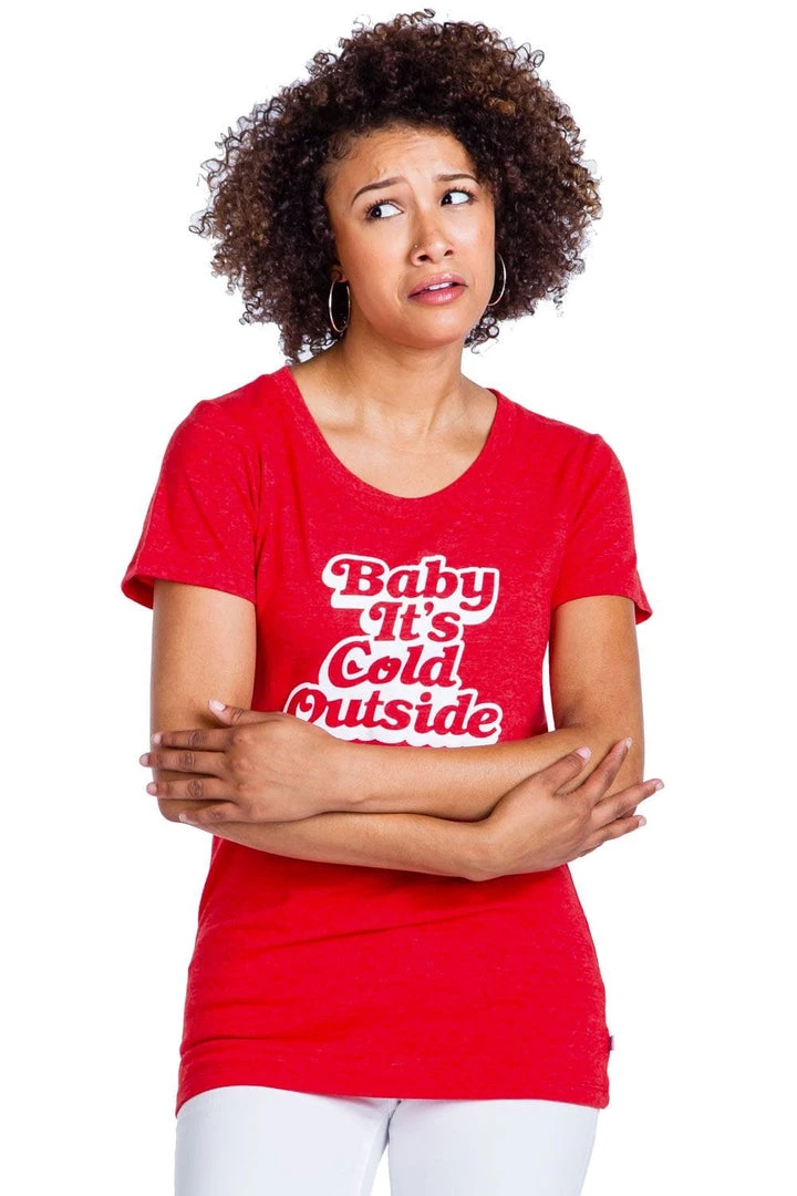 Tipsy Elves Women's Baby It's Cold Outside Tee 3 Tipsy Elves Women's Baby It's Cold Outside Tee