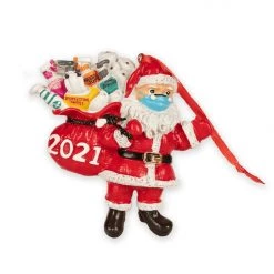 Tipsy Elves 2021 Masked Santa 3D Ornament Holidays & Occasions