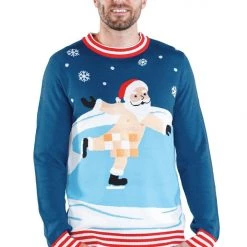 Tipsy Elves Men's Censored Skater Ugly Christmas Sweater 5 Tipsy Elves Men's Censored Skater Ugly Christmas Sweater