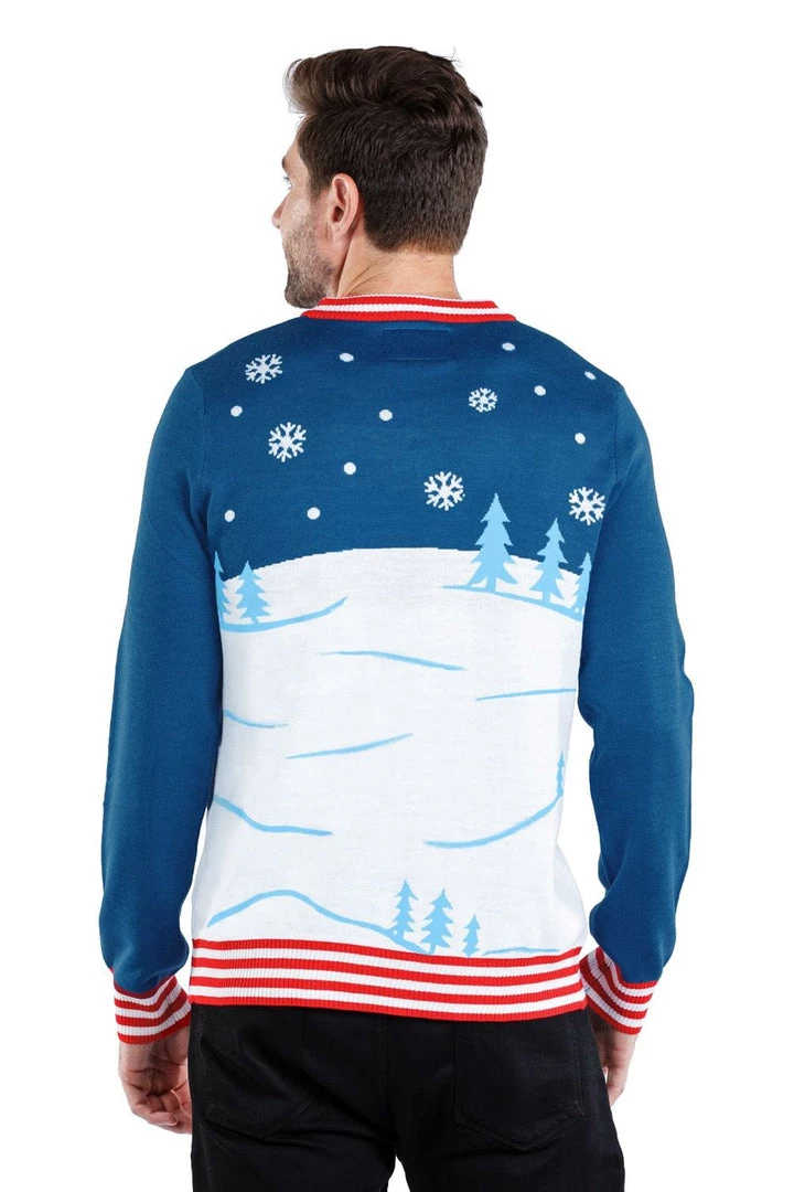 Tipsy Elves Men's Censored Skater Ugly Christmas Sweater 2 Tipsy Elves Men's Censored Skater Ugly Christmas Sweater