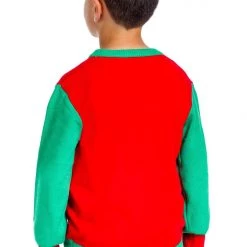 Tipsy Elves Boy's / Girl's Cat In Wreath Ugly Christmas Sweater