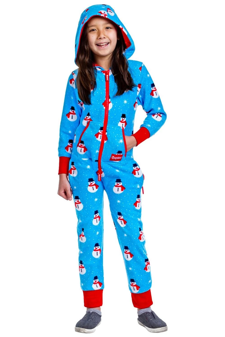 Tipsy Elves Boy's / Girl's Snowman Is An Island Jumpsuit 1 Tipsy Elves Boy's / Girl's Snowman Is An Island Jumpsuit