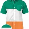 Tipsy Elves Men's Irish Flag Button Down Shirt