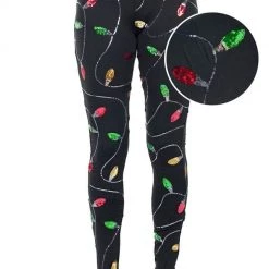 Tipsy Elves Women Christmas Lights Leggings