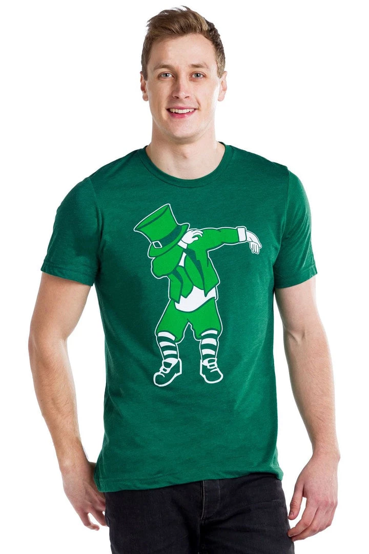 Tipsy Elves Men's Dabbing Leprechaun Tee 2 Tipsy Elves Men's Dabbing Leprechaun Tee