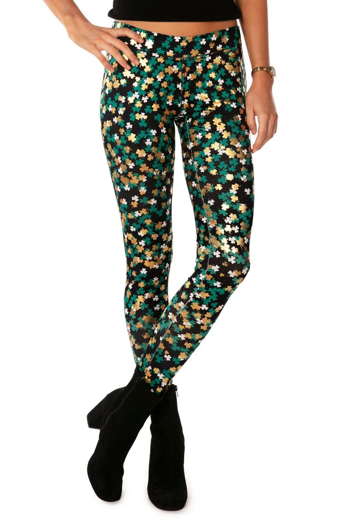 Tipsy Elves Women's Clusterluck Leggings 3 Tipsy Elves Women's Clusterluck Leggings