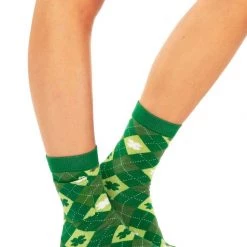 Tipsy Elves Women's Argyle Socks With Pocket