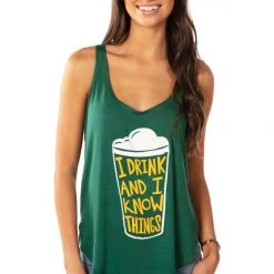 Tipsy Elves Women's I Drink And I Know Things Tank Top