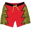 Tipsy Elves Slim Jim Leopard Print Swim Trunks