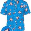 Tipsy Elves Men's Pool Boy Santa Hawaiian Shirt Spring