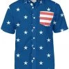 Tipsy Elves Men's Old Glory Button Down Shirt Patriotic