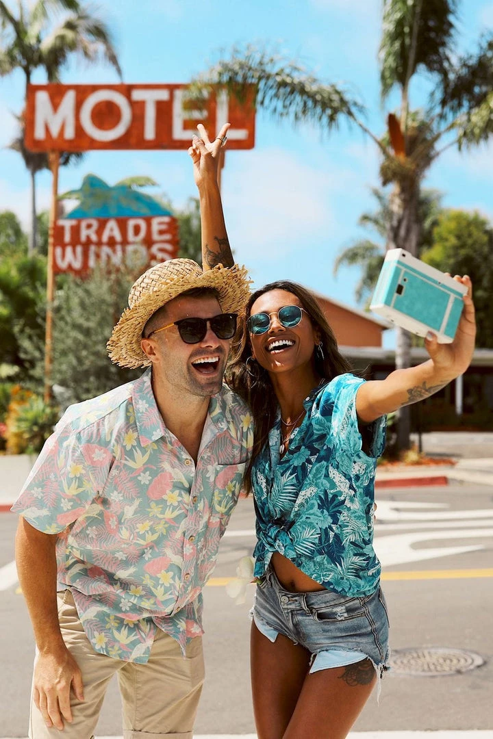 Tipsy Elves Women's Leapin' Leopard Hawaiian Shirt 8 Tipsy Elves Women's Leapin' Leopard Hawaiian Shirt