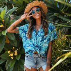 Tipsy Elves Women's Leapin' Leopard Hawaiian Shirt 13 Tipsy Elves Women's Leapin' Leopard Hawaiian Shirt