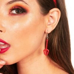 Tipsy Elves Devil Pitchfork Earrings Women