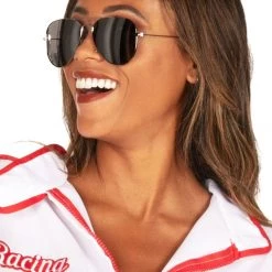 Tipsy Elves Holidays & Occasions Silver Aviator Sunglasses